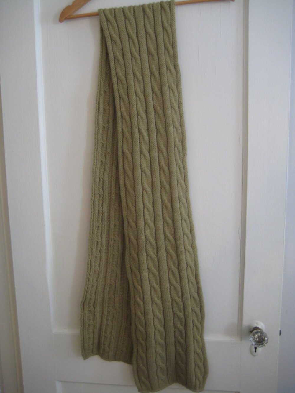 PIERRE CARDIN CAMEL COLORED KNIT SCARF 76" X 9"